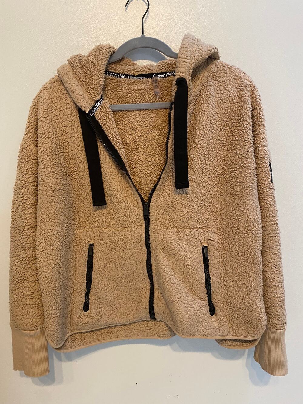 Calvin Klein Performance Sherpa Hooded Jacket Soft Size L